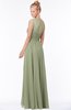 ColsBM Kyra Moss Green Glamorous A-line Jewel Sleeveless Chiffon30 Ruching Bridesmaid Dresses
