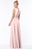 ColsBM Kyra Pastel Pink Glamorous A-line Jewel Sleeveless Chiffon30 Ruching Bridesmaid Dresses