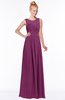 ColsBM Kyra Raspberry Glamorous A-line Jewel Sleeveless Chiffon30 Ruching Bridesmaid Dresses