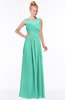 ColsBM Kyra Seafoam Green Glamorous A-line Jewel Sleeveless Chiffon30 Ruching Bridesmaid Dresses