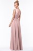 ColsBM Kyra Silver Pink Glamorous A-line Jewel Sleeveless Chiffon30 Ruching Bridesmaid Dresses
