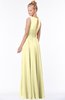 ColsBM Kyra Soft Yellow Glamorous A-line Jewel Sleeveless Chiffon30 Ruching Bridesmaid Dresses