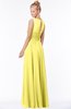 ColsBM Kyra Yellow Iris Glamorous A-line Jewel Sleeveless Chiffon30 Ruching Bridesmaid Dresses