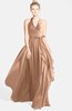 ColsBM Anya Almost Apricot Glamorous A-line Sleeveless Zip up Chiffon Ribbon Bridesmaid Dresses