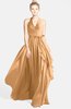 ColsBM Anya Apricot Glamorous A-line Sleeveless Zip up Chiffon Ribbon Bridesmaid Dresses