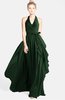 ColsBM Anya Hunter Green Glamorous A-line Sleeveless Zip up Chiffon Ribbon Bridesmaid Dresses