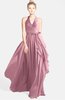 ColsBM Anya Light Coral Glamorous A-line Sleeveless Zip up Chiffon Ribbon Bridesmaid Dresses