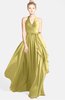 ColsBM Anya Misted Yellow Glamorous A-line Sleeveless Zip up Chiffon Ribbon Bridesmaid Dresses