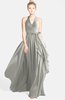 ColsBM Anya Platinum Glamorous A-line Sleeveless Zip up Chiffon Ribbon Bridesmaid Dresses