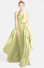 ColsBM Anya Wax Yellow Glamorous A-line Sleeveless Zip up Chiffon Ribbon Bridesmaid Dresses