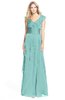 ColsBM Magnolia Eggshell Blue Gorgeous A-line V-neck Chiffon30 Floor Length Bridesmaid Dresses