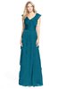 ColsBM Magnolia Midnight Blue Gorgeous A-line V-neck Chiffon30 Floor Length Bridesmaid Dresses