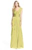 ColsBM Magnolia Muted Lime Gorgeous A-line V-neck Chiffon30 Floor Length Bridesmaid Dresses