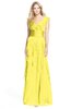 ColsBM Magnolia Pale Yellow Gorgeous A-line V-neck Chiffon30 Floor Length Bridesmaid Dresses