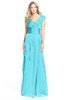 ColsBM Magnolia Turquoise Gorgeous A-line V-neck Chiffon30 Floor Length Bridesmaid Dresses