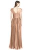 ColsBM Bryanna Almost Apricot Classic Fit-n-Flare V-neck Short Sleeve Zip up Chiffon Bridesmaid Dresses