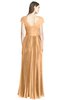 ColsBM Bryanna Apricot Classic Fit-n-Flare V-neck Short Sleeve Zip up Chiffon Bridesmaid Dresses