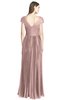 ColsBM Bryanna Blush Pink Classic Fit-n-Flare V-neck Short Sleeve Zip up Chiffon Bridesmaid Dresses