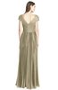 ColsBM Bryanna Candied Ginger Classic Fit-n-Flare V-neck Short Sleeve Zip up Chiffon Bridesmaid Dresses