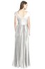ColsBM Bryanna Cloud White Classic Fit-n-Flare V-neck Short Sleeve Zip up Chiffon Bridesmaid Dresses