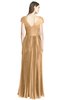 ColsBM Bryanna Desert Mist Classic Fit-n-Flare V-neck Short Sleeve Zip up Chiffon Bridesmaid Dresses