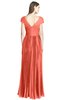 ColsBM Bryanna Fusion Coral Classic Fit-n-Flare V-neck Short Sleeve Zip up Chiffon Bridesmaid Dresses