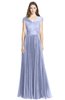 ColsBM Bryanna Lavender Classic Fit-n-Flare V-neck Short Sleeve Zip up Chiffon Bridesmaid Dresses