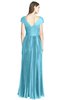 ColsBM Bryanna Light Blue Classic Fit-n-Flare V-neck Short Sleeve Zip up Chiffon Bridesmaid Dresses