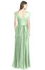 ColsBM Bryanna Light Green Classic Fit-n-Flare V-neck Short Sleeve Zip up Chiffon Bridesmaid Dresses