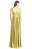 ColsBM Bryanna Misted Yellow Classic Fit-n-Flare V-neck Short Sleeve Zip up Chiffon Bridesmaid Dresses