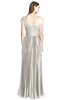ColsBM Bryanna Off White Classic Fit-n-Flare V-neck Short Sleeve Zip up Chiffon Bridesmaid Dresses