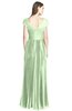 ColsBM Bryanna Pale Green Classic Fit-n-Flare V-neck Short Sleeve Zip up Chiffon Bridesmaid Dresses