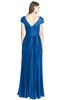 ColsBM Bryanna Royal Blue Classic Fit-n-Flare V-neck Short Sleeve Zip up Chiffon Bridesmaid Dresses