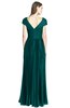 ColsBM Bryanna Shaded Spruce Classic Fit-n-Flare V-neck Short Sleeve Zip up Chiffon Bridesmaid Dresses