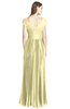 ColsBM Bryanna Soft Yellow Classic Fit-n-Flare V-neck Short Sleeve Zip up Chiffon Bridesmaid Dresses