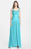 ColsBM Blakely Blue Radiance Glamorous A-line Scoop Zip up Chiffon30 Floor Length Bridesmaid Dresses
