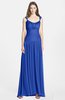 ColsBM Blakely Electric Blue Glamorous A-line Scoop Zip up Chiffon30 Floor Length Bridesmaid Dresses