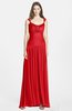 ColsBM Blakely Flame Scarlet Glamorous A-line Scoop Zip up Chiffon30 Floor Length Bridesmaid Dresses