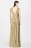 ColsBM Blakely Gold Glamorous A-line Scoop Zip up Chiffon30 Floor Length Bridesmaid Dresses