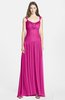ColsBM Blakely Hot Pink Glamorous A-line Scoop Zip up Chiffon30 Floor Length Bridesmaid Dresses