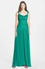 ColsBM Blakely Viridian Green Glamorous A-line Scoop Zip up Chiffon30 Floor Length Bridesmaid Dresses