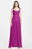 ColsBM Blakely Vivid Viola Glamorous A-line Scoop Zip up Chiffon30 Floor Length Bridesmaid Dresses