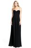 ColsBM Elin Black Glamorous A-line Sweetheart Sleeveless Chiffon30 Ruching Bridesmaid Dresses