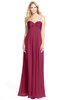 ColsBM Elin Burgundy Glamorous A-line Sweetheart Sleeveless Chiffon30 Ruching Bridesmaid Dresses