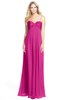 ColsBM Elin Hot Pink Glamorous A-line Sweetheart Sleeveless Chiffon30 Ruching Bridesmaid Dresses