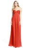 ColsBM Elin Mandarin Red Glamorous A-line Sweetheart Sleeveless Chiffon30 Ruching Bridesmaid Dresses