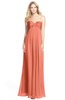 ColsBM Elin Persimmon Orange Glamorous A-line Sweetheart Sleeveless Chiffon30 Ruching Bridesmaid Dresses
