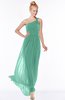 ColsBM Nina Beryl Green Glamorous Fit-n-Flare One Shoulder Sleeveless Zip up Chiffon30 Bridesmaid Dresses