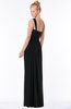 ColsBM Nina Black Glamorous Fit-n-Flare One Shoulder Sleeveless Zip up Chiffon30 Bridesmaid Dresses