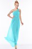 ColsBM Nina Blue Radiance Glamorous Fit-n-Flare One Shoulder Sleeveless Zip up Chiffon30 Bridesmaid Dresses